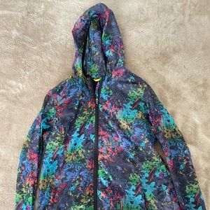 Colorful light nylon zip up hoodie